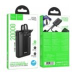 HOCO J162A BATERÍA PORTÁTIL 22.5W+PD20W 20.000MAH CON DOS CABLES BLACK