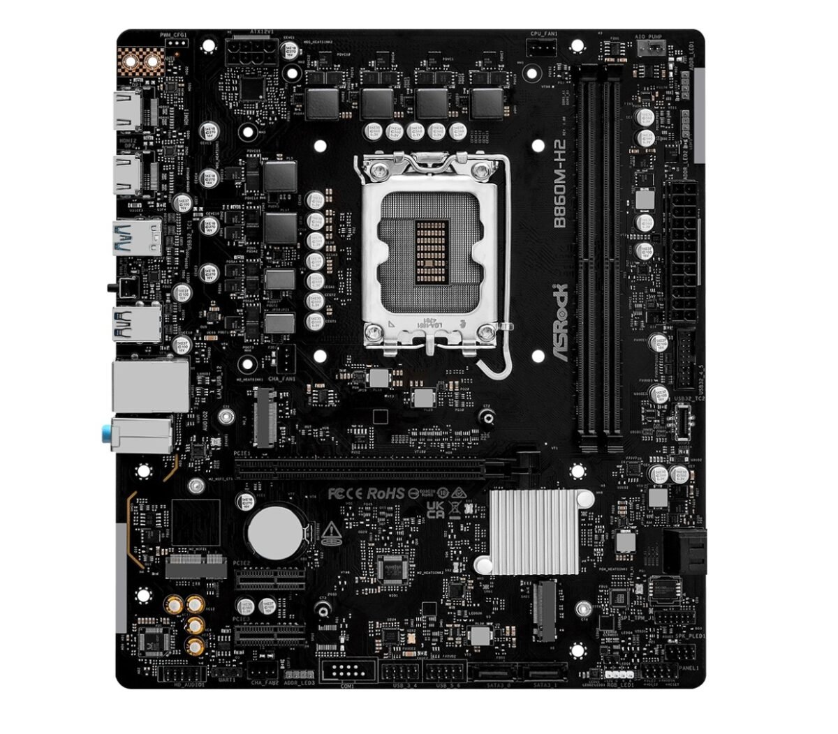 Mother Asrock B860M-H2 LGA 1851 - Imagen 2