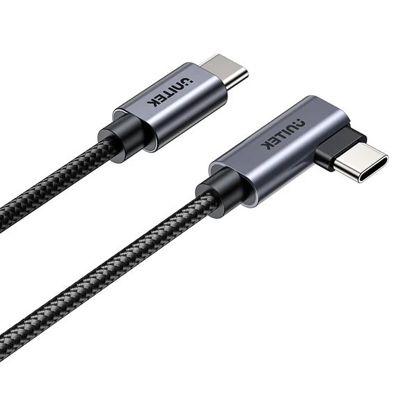 3347a5f64ab3564ba8652f59e8f86c6f.jpg Cable Unitek USB-C a USB-C 90 grados PD 100w 1m - Imagen 1