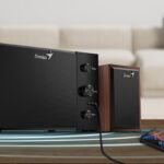 Parlante Genius SW-2.1 350 madera