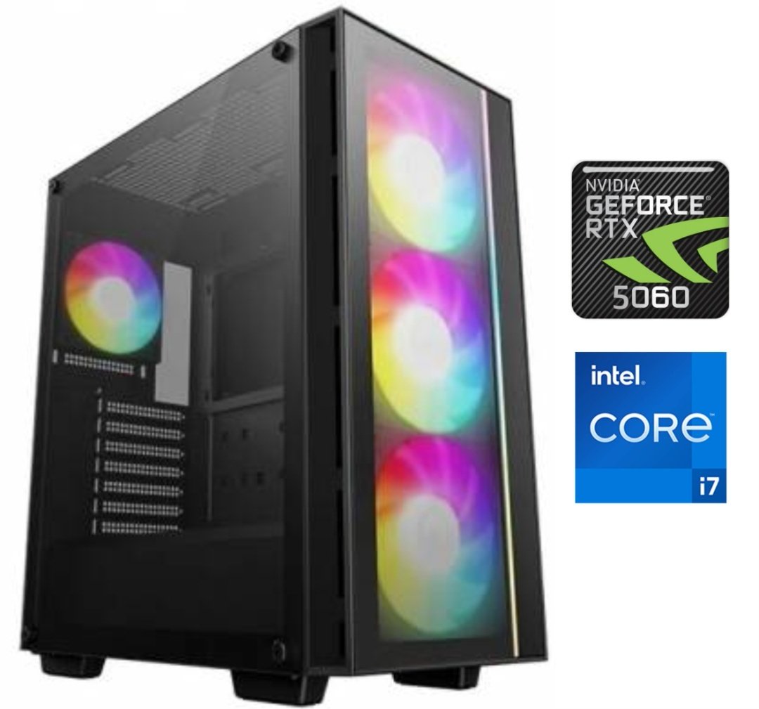4831330a9fd4ac8f9d266713f02af72e.jpg Equipo Gamer Core i7 12700F, 16GB, 1TB NVMe, RTX 5060 8GB - Imagen 1