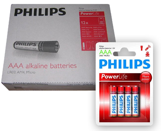 48c43f7a0dc2fb34fe532798741864a0.jpg Pack de 12 blister de Pilas alcalinas Philips AAA X 4 unidades - Imagen 1