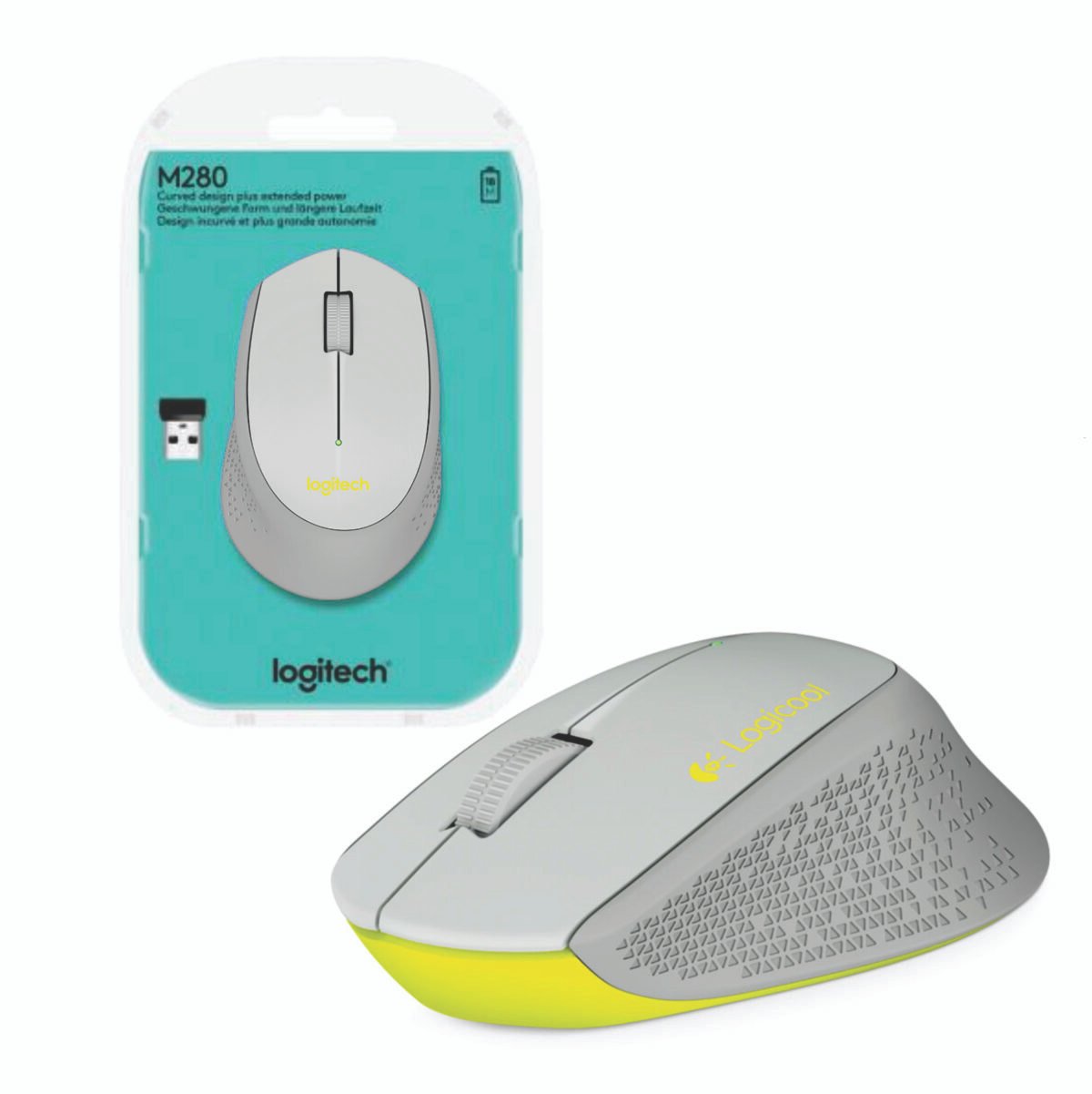 Mouse inalambrico Logitech M280 gris - Imagen 2
