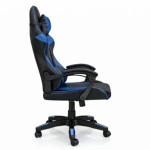 Silla Gamer ergonómica con masajes negra y azul