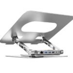 Soporte Unitek para Notebook 360° con HUB USB desmontable