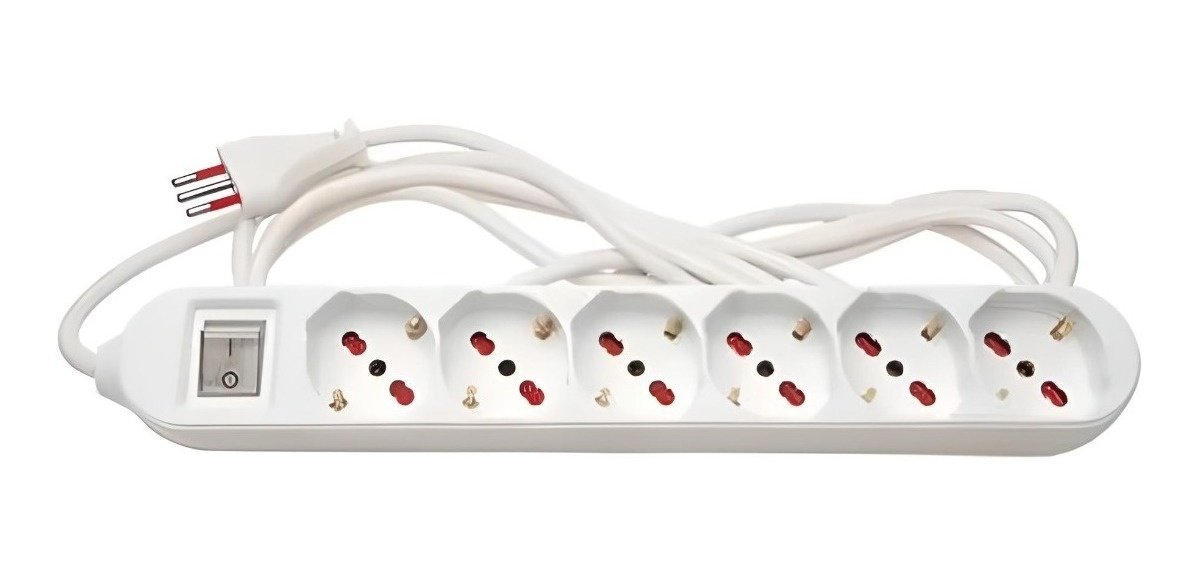 79c585eabf25b5c65e39ff71650fcfed.jpg Alargue 3 metros 6XSchuko a ficha 3L Conatel - Imagen 1