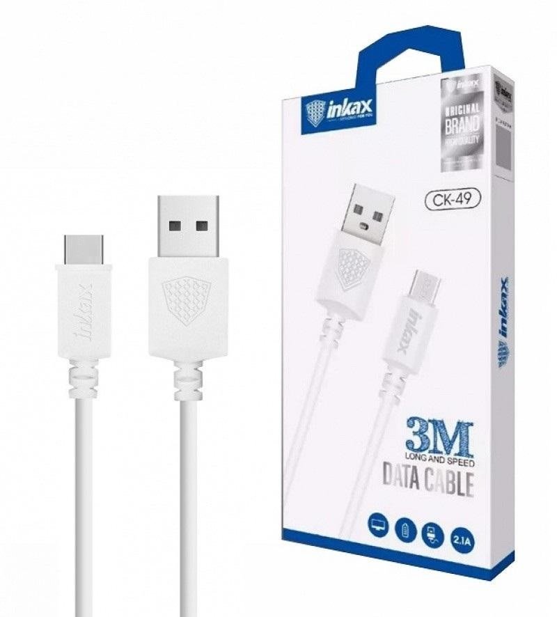 92298ecda34dd2d1b9eb807407f14bfe.jpg Cable Inkax USB a USB-C de 3 metros - Imagen 1