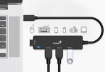 Hub Genius USB-C a 4 USB-A 3.0 - Imagen 2