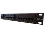 Patchera 24 puertos cat 5e para rack