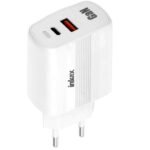 Cargador Inkax USB-A+USB-C GaN 45W blanco