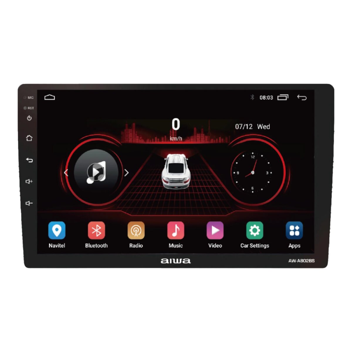 Radio Para Auto Con Pantalla 9'' Aiwa Awa802bs 4x50w Wifi Bt Gps - Imagen 2