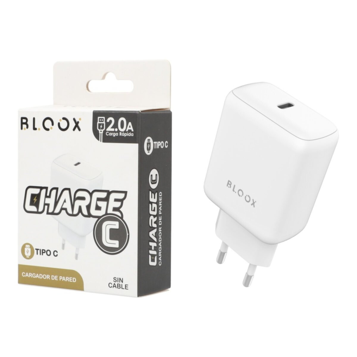 Cargador De Pared Usb Bloox Charge C Usb-C 3A - Imagen 2