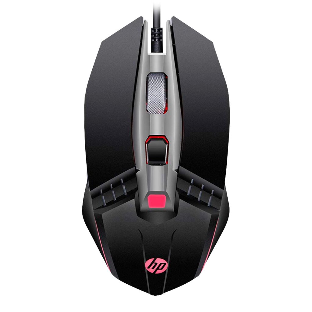 Mouse HP M270 — Conexión cableada e iluminación RGB