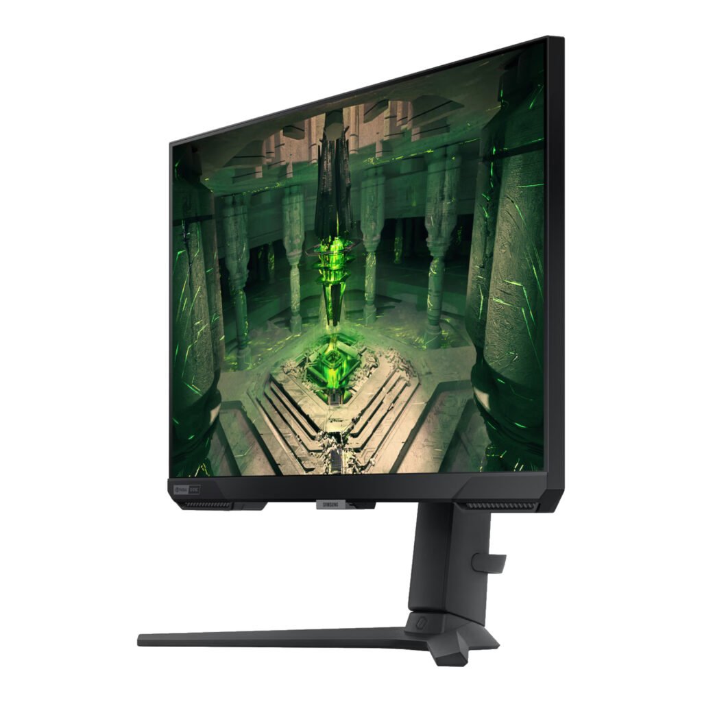 Monitor Samsung Odyssey G4 — Conexiones y ajuste del soporte