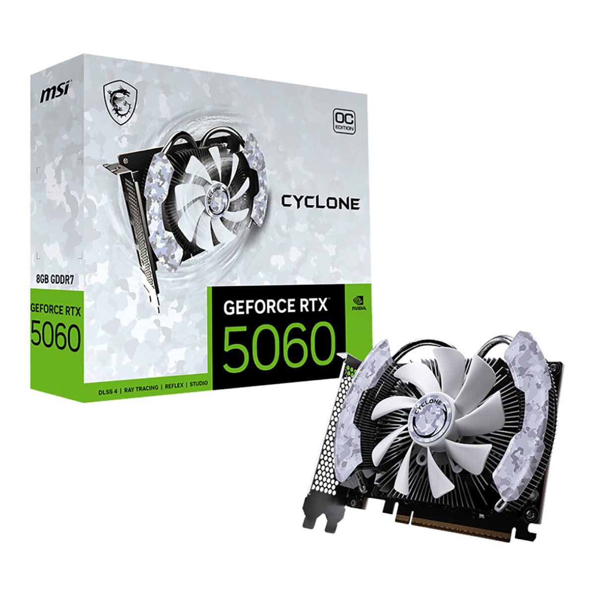 Tarjeta de Video Msi Nvidia GeForce RTX5060 8gb GDDR7 Cyclone OC - Imagen 4