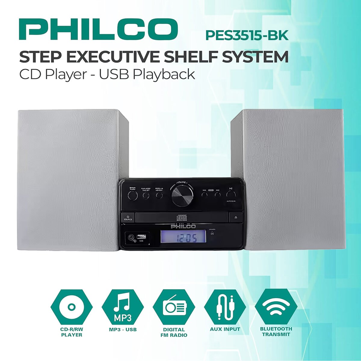 Sistema de Sonido Philco PES3515 BT 15W Estéreo CD-R/RW FM - Imagen 4