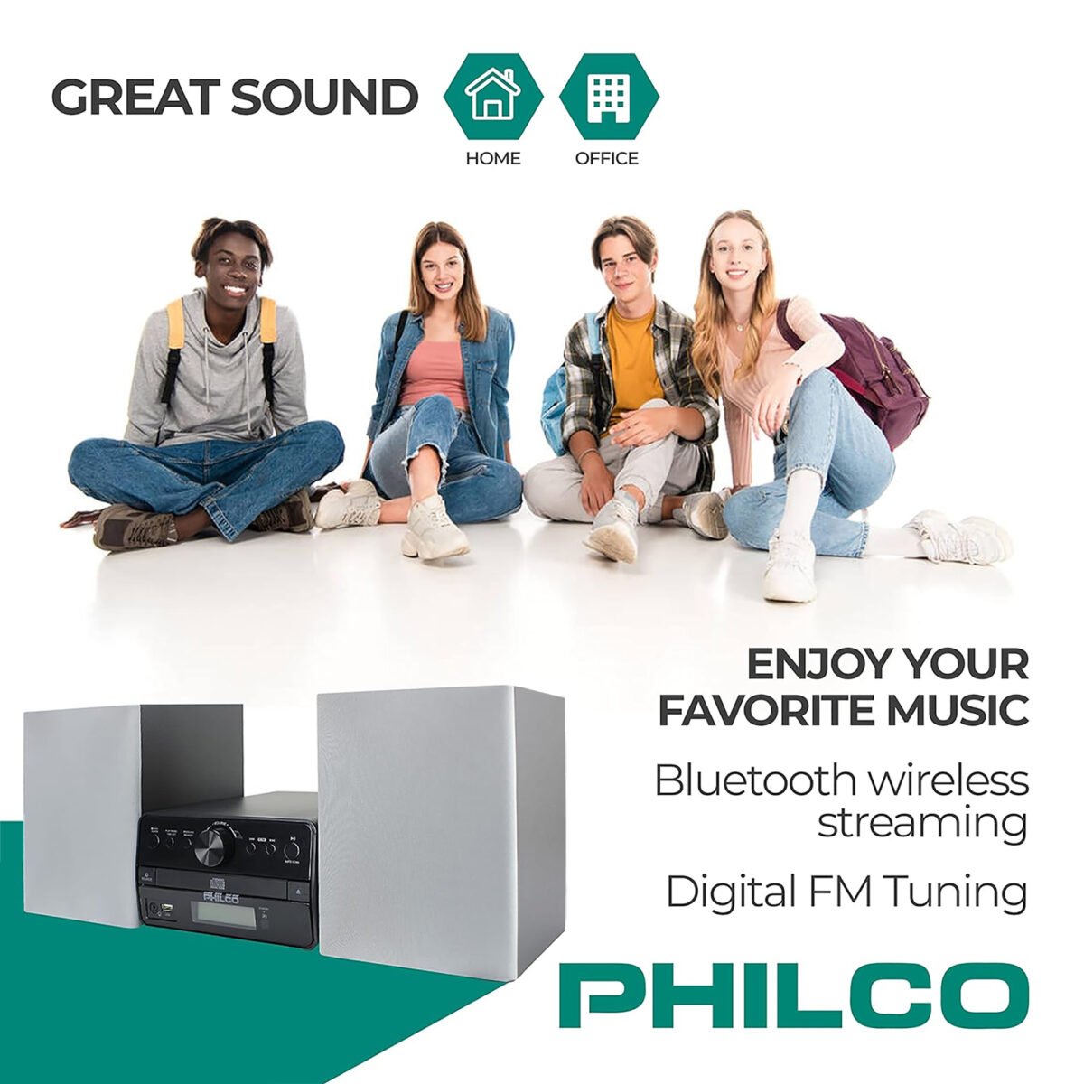 Sistema de Sonido Philco PES3515 BT 15W Estéreo CD-R/RW FM - Imagen 2