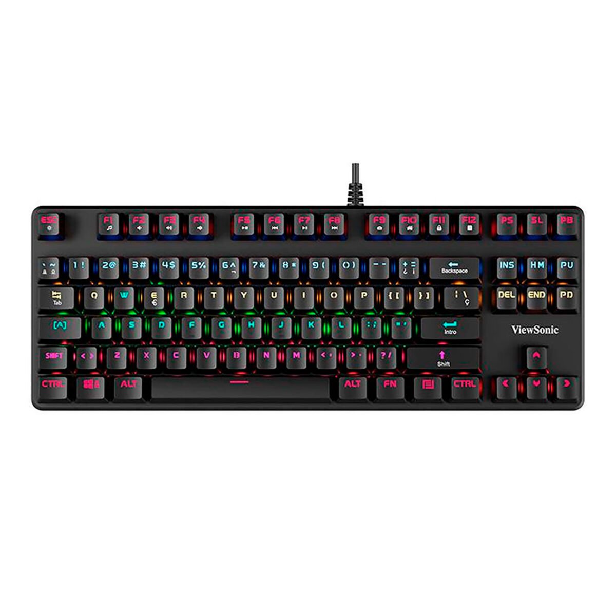 Teclado Gaming Usb A ViewSonic Ku520 Inglés Mecánico Rgb - Imagen 2