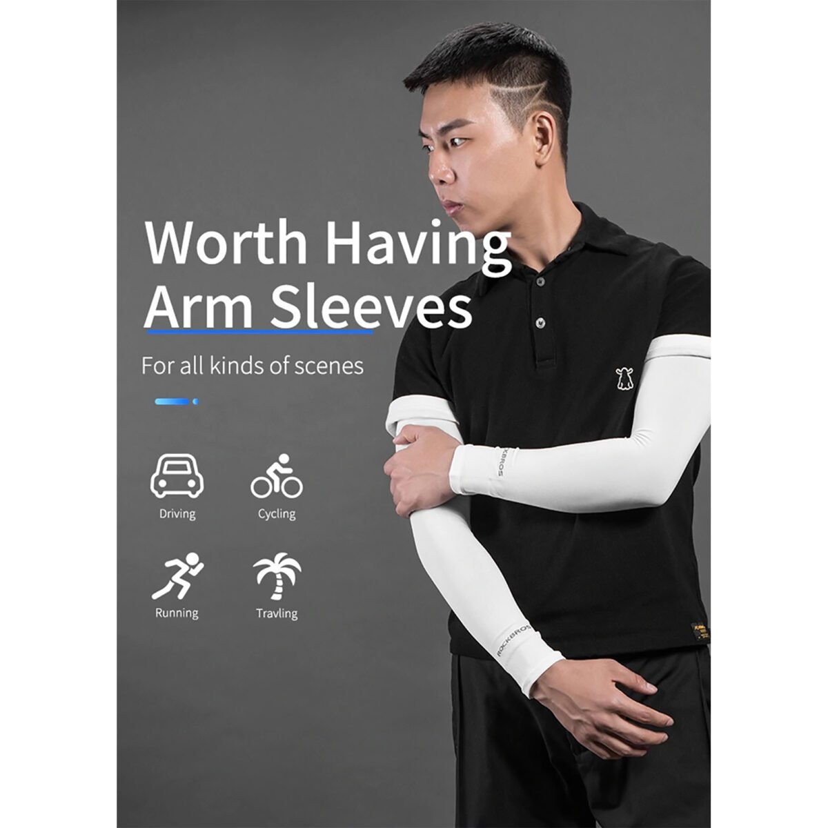 Mangas Deportivas Rockbros XT-9002 Protección Uv Respirable - Imagen 2