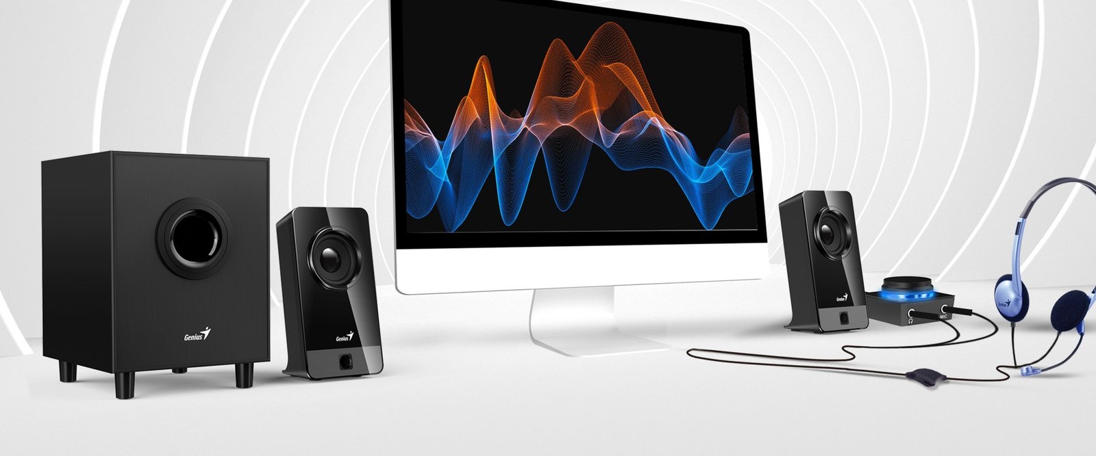 a3cdf0159e84d5bffa2a7a759f26e96a.jpg Parlante Genius SW-2.1 300X negro - Imagen 1