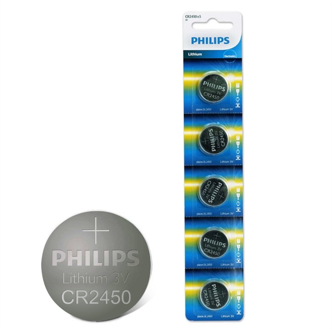 a62e105b0562f40ab7a83d7a449ca383.jpg Pila de Litio Philips CR2450 X 5 - Imagen 1