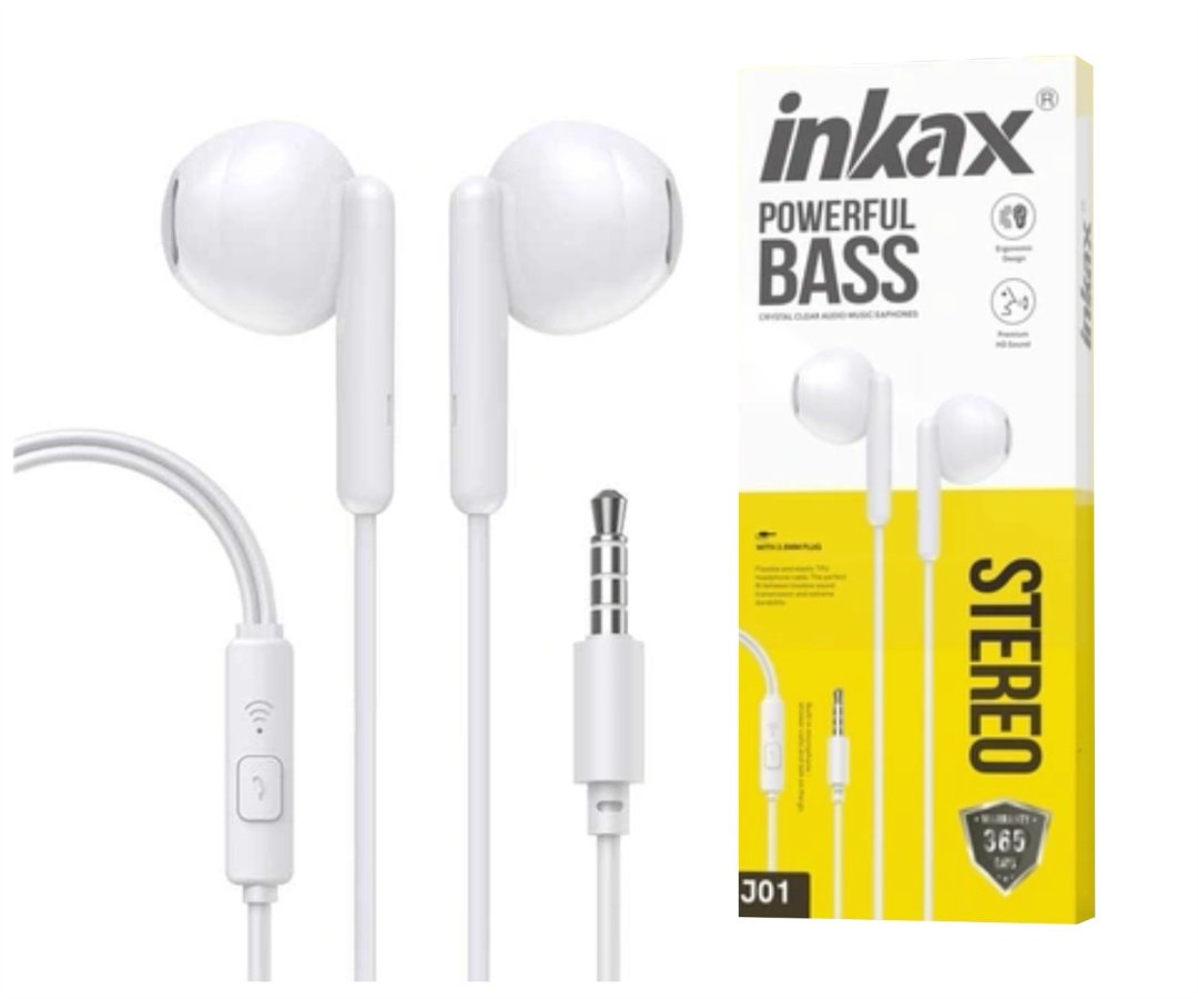 a7455abd1a2be080ef2b0c83ed1cedf8.jpg Auriculares Inkax semi-Intra 3.5mm blanco - Imagen 1