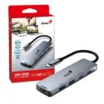 Hub Genius USB-C a USB-A, USB-C y HDMI