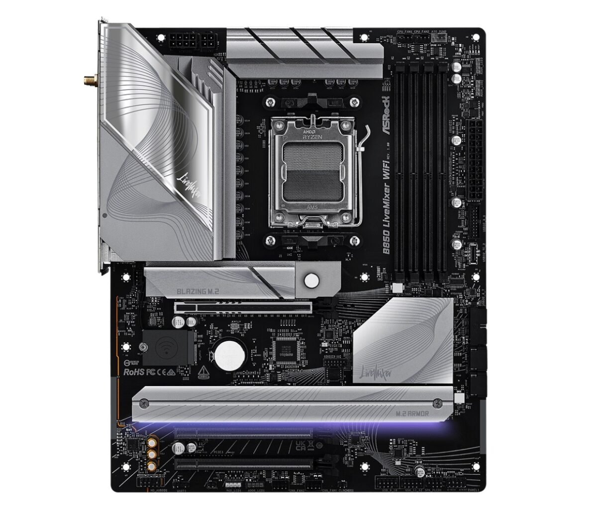 Mother Asrock B850 Livemixer AM5 Wi-Fi 7 - Imagen 2