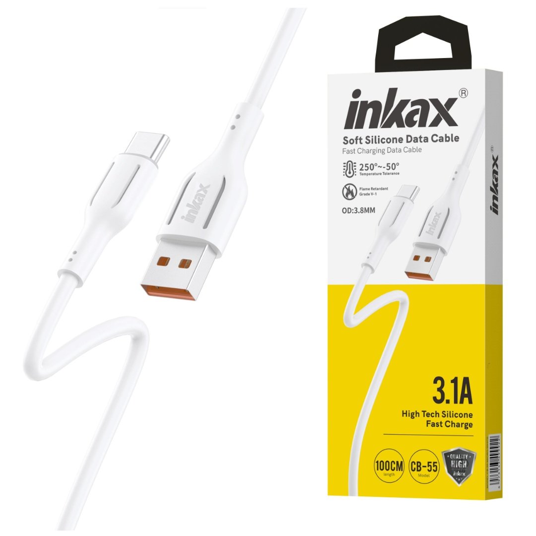 d8e7cb448879c2bd23d5ef460a7f220a.jpg Cable Inkax Tipo-C 3.1A blanco 1M - Imagen 1