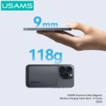 Power Bank Magnético 5.000mAh   Carga Inalámbrica  PD20W  Gris  CY Series  CD231 USAMS - Imagen 4