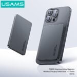 Power Bank Magnético 5.000mAh   Carga Inalámbrica  PD20W  Gris  CY Series  CD231 USAMS - Imagen 5