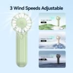 Mini Ventilador Portátil   1200mAh  Verde  ZB288 USAMS - Imagen 6