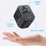 Cargador de viaje T59   20W  2 USB + USB C  Negro  CC179  USAMS