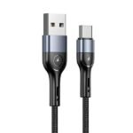 Cable de Datos USB A a USB C   U55  1M  Negro  Forrado  SJ449  USAMS