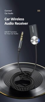 Adaptador 3.5mm a Bluetooth / Ideal Autos / Gris   SJ464  USAMS - Imagen 3