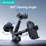 Soporte Vehicular c/Ventosa   4.5 a 6.9"  ZJ086  Negro  USAMS