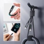 Cable de Datos Aluminio SJ671   USB C a USB C  100W  1.2M  Carga Rápida  con LCD  USAMS - Imagen 2