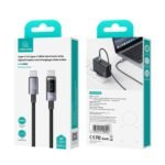 Cable de Datos Aluminio SJ671   USB C a USB C  100W  1.2M  Carga Rápida  con LCD  USAMS - Imagen 5