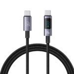 Cable de Datos Aluminio SJ671   USB C a USB C  100W  1.2M  Carga Rápida  con LCD  USAMS - Imagen 6