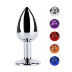 Plug Anal Mediano Metálico Joya   Azul  Adultos - Imagen 2