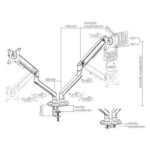 LDT63/C024G - Soporte Monitor   Doble Brazo  Hasta 32"/ 9Kg  Brateck