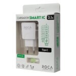 Cargador Inteligente ROCA 3.1A   2 USB  Tipo C (RC-TC-C31)