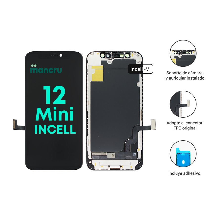dlimgs.php_-205.jpg Display Apple iPhone 12 Mini (Incell-V) Comp. Negro - Imagen 1