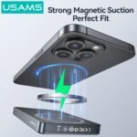 Power Bank Magnético 10.000mAh   Carga Inalámbrica  20W  Aluminio  Titanium  CD242 USAMS - Imagen 4