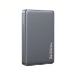 Power Bank Magnético 10.000mAh   Carga Inalámbrica  20W  Aluminio  Gris  CD242 USAMS - Imagen 2