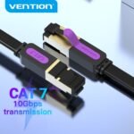 Cable de Red Flat   Cat.7 UTP / 1M / Negro  ICABF  Vention - Imagen 2