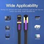 Cable de Red Flat   Cat.7 UTP / 1M / Negro  ICABF  Vention - Imagen 3