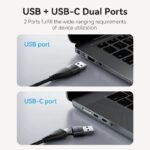 Adaptador USB-C + USB-A a HDMI   Macho/ Hembra / 0.15M  / Aluminio Gris  ACYHB  Vention