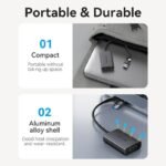 Adaptador USB-C + USB-A a HDMI   Macho/ Hembra / 0.15M  / Aluminio Gris  ACYHB  Vention - Imagen 4