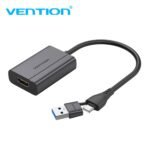 Adaptador USB-C + USB-A a HDMI   Macho/ Hembra / 0.15M  / Aluminio Gris  ACYHB  Vention - Imagen 5